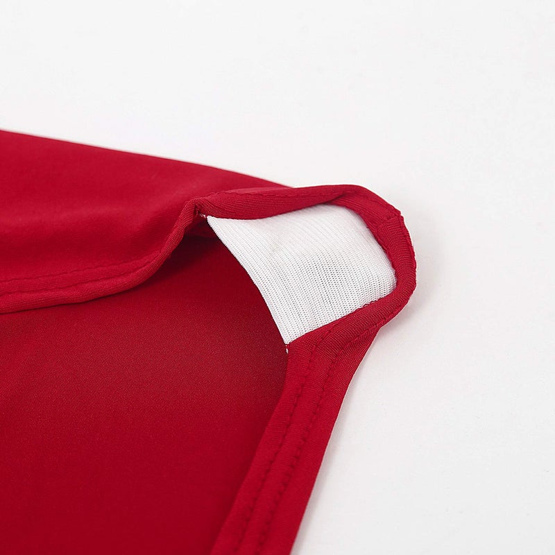 Peomeise Stretch Spandex Chair Cover for Wedding Party Dining Banquet Event (Red, 25) - Image 5
